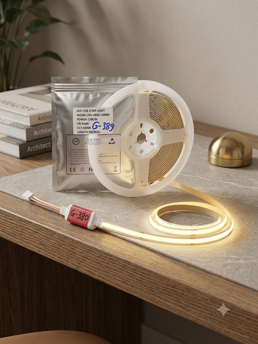 led cob ժապավեն 24v (5մ, 4000k, 15w/m) g389—(կոդ 0238)